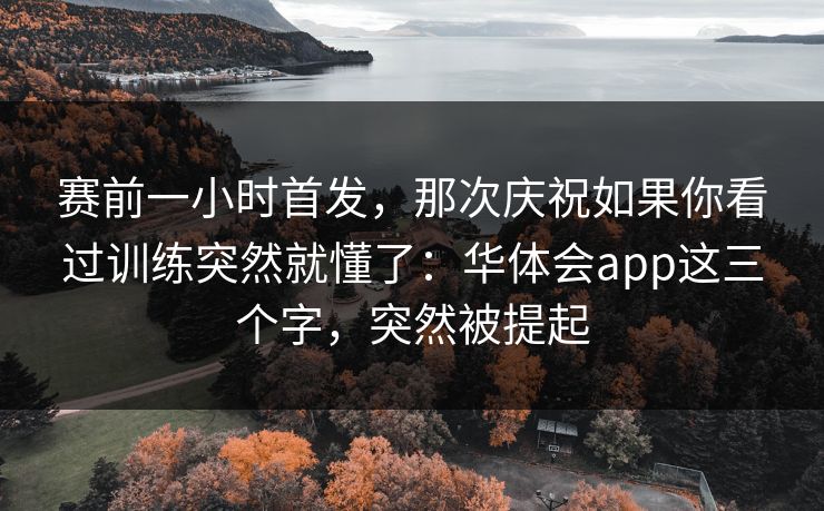 赛前一小时首发，那次庆祝如果你看过训练突然就懂了：华体会app这三个字，突然被提起
