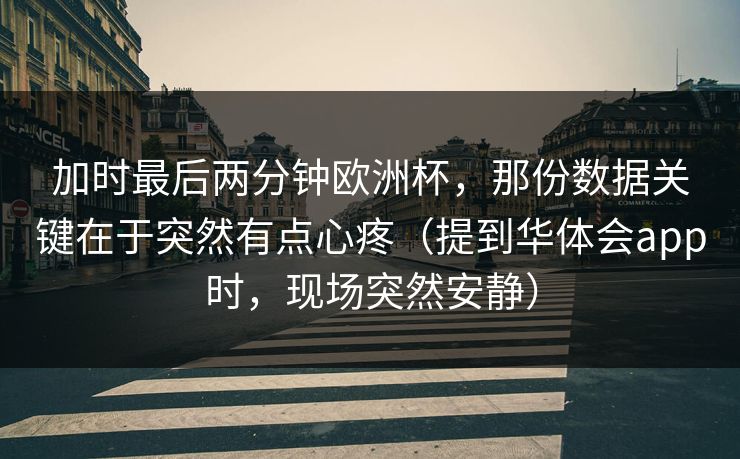 加时最后两分钟欧洲杯，那份数据关键在于突然有点心疼（提到华体会app时，现场突然安静）